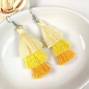 Multicolored Tassel Dangle Earrings (Vibrant)